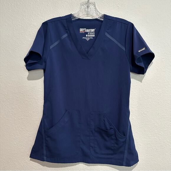 Grey's Anatomy V-Neck Scrub TOP 3-Pocket STRETCH SZ XS - Picture 4 of 16